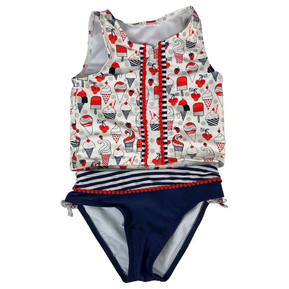 Tommy Bahama Summer Ice Cream Two Piece Swimsuit Toddler Size 4T - Picture 1 of 4
